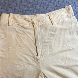 Zara Cream Embroidered Trousers